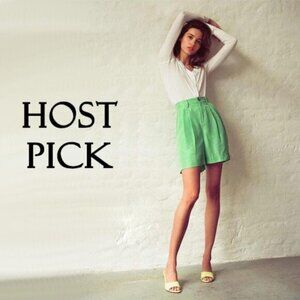 NWT Vince peppermint green drapey silk habotai shorts, 8